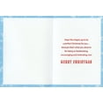 thumbnail image 2 of Designer Greetings Santa and Reindeer Carrying Tree Personal Trainer Christmas Card, 2 of 2