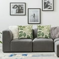 thumbnail image 3 of Acheng Sage Green Decorative Dahlia Boho Lumbar Pillow Covers, Geometric Floral Elegant Gray Green White Decor Rustic Farmhouse Throw Pillows Cushion Cases for Sofa Bed Decorations,2 Pcs White, 3 of 6