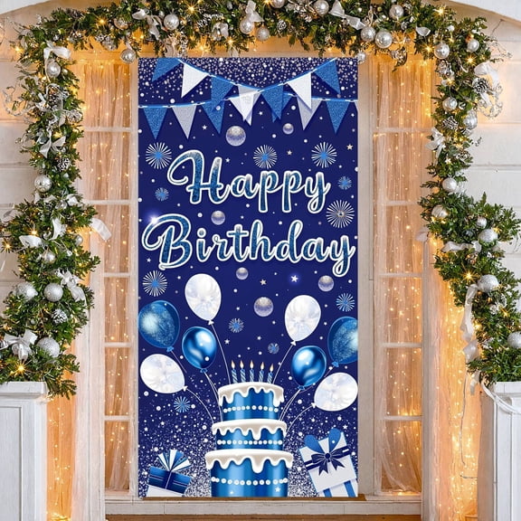 Pink Lettering Banner Gold Fireworks Birthday Display Colorful Balloons Star Decorations Party Backdrop for Birthday Party Kids Celebration Photo Shoot