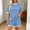 Light Blue women's 2 piece shorts set a1, variant on Usloyux Women's 2 Piece Shorts Set Round Neck Short Sleeve Tshirt Elastic Waisted Shorts Casual Lounge Outfits Solid Basic Matching Set, Black S
