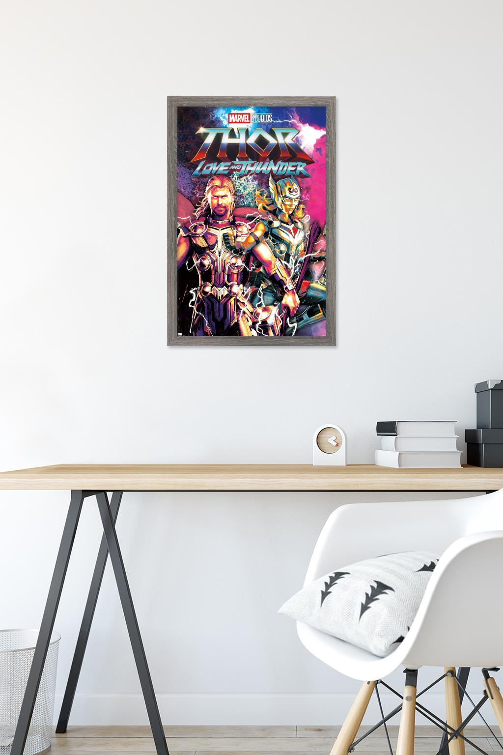 Marvel Thor: Love and Thunder - Duo Wall Poster, 14.725" x 22.375" Framed