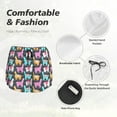 thumbnail image 4 of Bixox Women's Colorful Alpaca pattern 2 in 1 Running Shorts - Lightweight Athletic Workout Gym Yoga Shorts Liner with Pockets - X-Large, 4 of 5