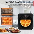 thumbnail image 5 of CUSIMAX Air Fryer Oven, 10-in-1 Convection Oven, 15QT Air Fryer Combo, Countertop Air Fryer Toaster Oven with Rotisserie & Dehydrator, Rich Accessories, Black, 5 of 7