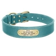 thumbnail image 2 of Pet Artist Genuine Leather Dog Collar Personalized Customized ID Name Number for Pets XXS-XL, 2 of 9