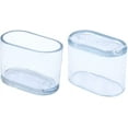thumbnail image 1 of Protectores de patas de mesa y silla ovalados transparentes, PVC blando, 15 x 30 mm, protectores de piso antideslizantes, paquete de 20, 1 of 5