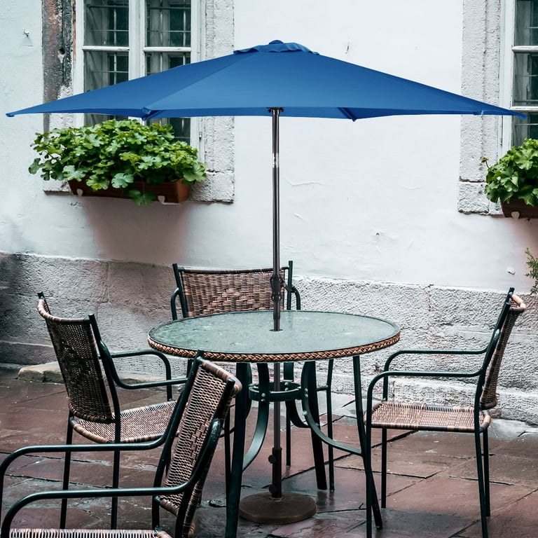 9 ft steel crank and tilt patio umbrella in cafe 9FT with Lift & our umbrellas offer unmatched stability and resistance to strong winds 9 Foot Auto-Tilt Market Umbrella