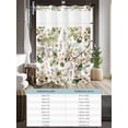 thumbnail image 6 of No Hook Shower Curtain with Snap in Liner Butterfly White Shower Curtain -Fabric Waterproof Inner Liner, Flowers Green Leaves Fruit Shower Curtains Washable 60"x72", 6 of 9