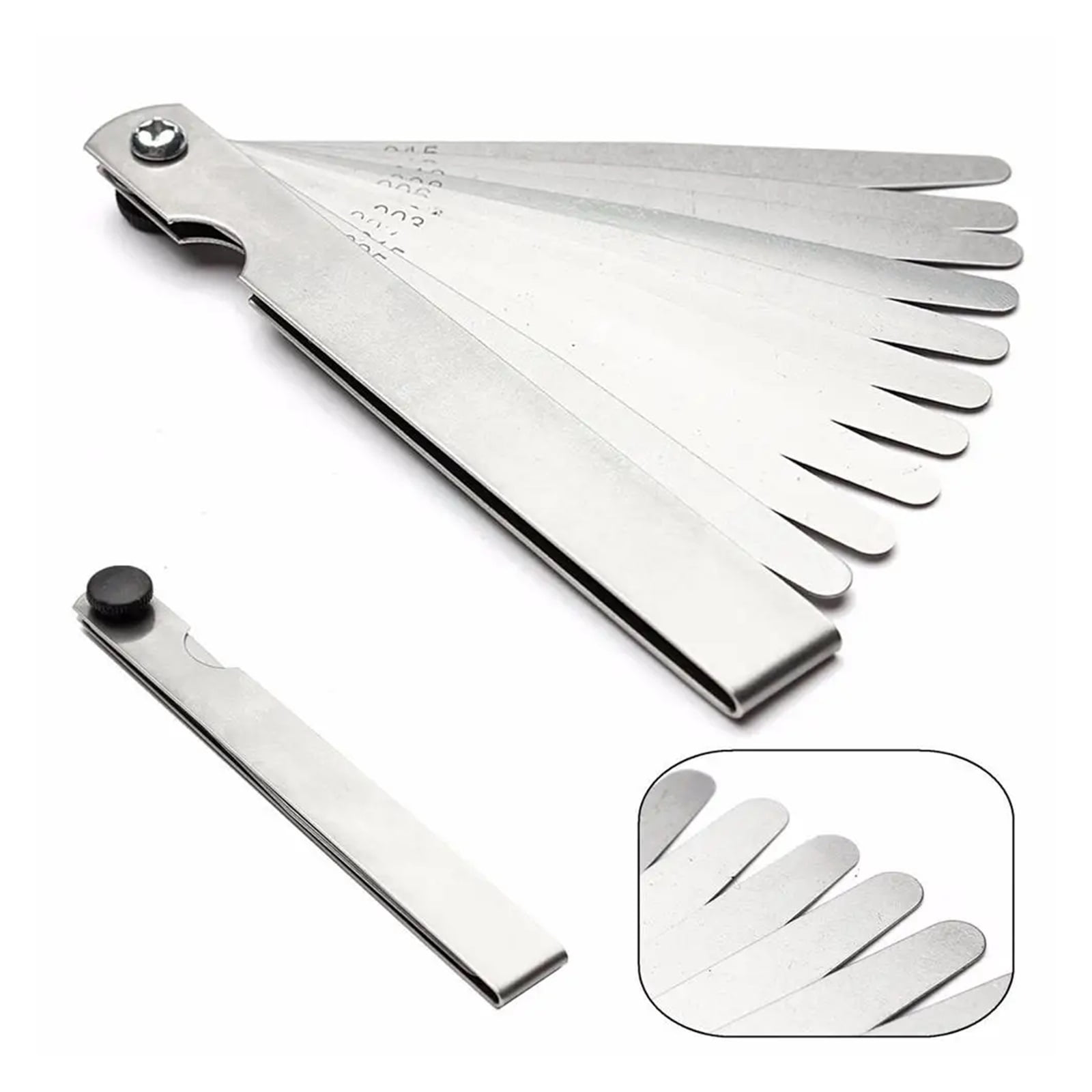 1 Set Metric Feeler Gauge 17/20 Blades 0.02-1.00mm For Measurements Tools ,Corrosion-Resistant