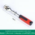 thumbnail image 4 of 72-Tooth Extendable Ratchet Wrench with Quick Release, 1/4 Inch Drive, Chrome-Plated Finish, Ergonomic Red-Black Handle for Auto Repair – Adjustable, Durable & Efficient Automotive Tool, 4 of 5