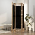 thumbnail image 1 of vidaXL Folding 3-Panel Room Divider 120 cm Bamboo and Canvas, 1 of 5