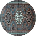 thumbnail image 1 of Ahgly Company Indoor Round Persian Light Blue Traditional Area Rugs, 6' Round, 1 of 4