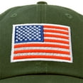 thumbnail image 5 of DALIX American Flag Hat Premium USA Baseball Cap in Olive, 5 of 7