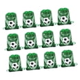 thumbnail image 4 of 12 bolsas con cordón para balón de fútbol con correa ajustable para el hombro, bolsa deportiva para gimnasio, mochila con cordón para viajes y playa Verde, 4 of 8