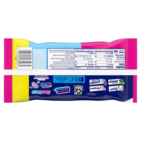 SWEETARTS GUMMY HALOS, CANDY, BLUE PUNCH AND STRAWBERRIES AND CREAM, TART AND CHEWY, SOFT AND FLUFFY, 3.5 OZ