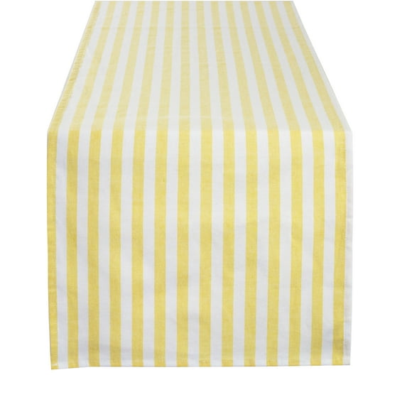 Fennco Styles Soft Thick Striped 100% Pure Cotton Table Runner 16 x 90 Inch