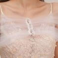 thumbnail image 6 of Yokua Bridal Stole Off Shoulder Wedding Stole Sheer Bridal Shawl Tulle Wedding Shawl, 6 of 7