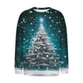thumbnail image 5 of Ounisa Merry Christmas Sweatshirt for Women Drop Shoulder Long Sleeve Christmas Tree Pullover Lightweight Shirt, 5 of 5