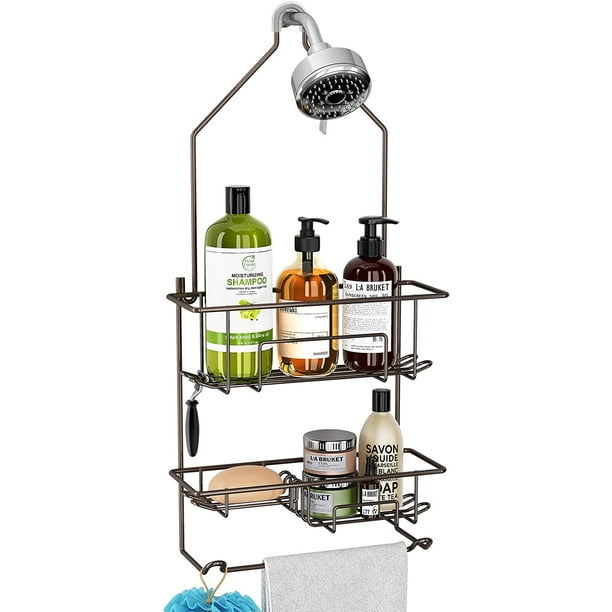 Hanging Shower Caddy over Shower Head, Bathroom Shower Organizer