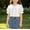 02 White, variant on Girls Lace Trim Collar Blouse, Puff Short Sleeve Dotted Shirt, Light Green, Back To School Party Daily Tops