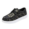 thumbnail image 3 of YOUYEDIAN Loafers for Women Casual Lace-up Comfy Versatile Floral Print Round Toe Flats Fashion Platform Slip On Walking Shoes, 3 of 4