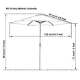 thumbnail image 5 of Bayside21 9 Feet Beige Round Patio Umbrella, UV Protection, 5 of 5