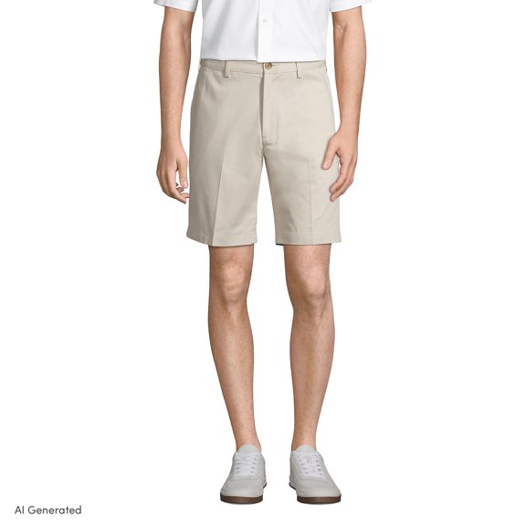 Lands' End Men's Comfort Waist 9 Inch No Iron Chino Shorts