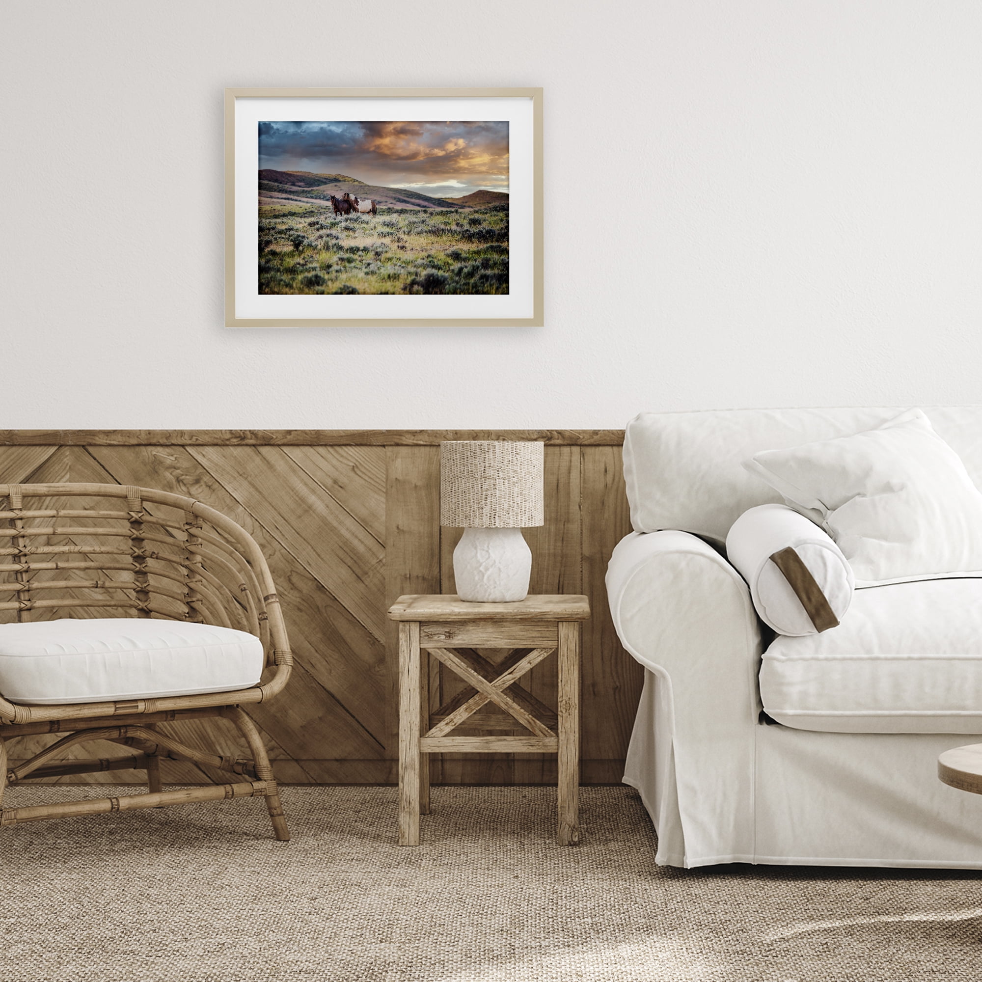 Stupell Industries Stay Close Horses Birch Framed Print Under Glass, design by Tim West