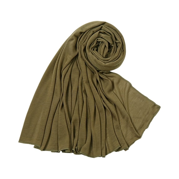 Delconic Soft Jersey Fabric Solid Long Hijab Scarf For Women Multi Purpose Lightweight Head Wrap Shawl Scarves For Daily Wear Travel And Holiday Occasions