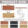 thumbnail image 2 of 60 Sets PU Leather Label Handmade Tag with Rivets 3 Colors 1.96x0.78inch Clothing Labels with Hole Rectangle Shape Blank Handmade Leather Tag for Sewing Clothing for DIY Decoration, 2 of 5