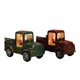 thumbnail image 3 of Adornos de tractor de conducción de Papá Noel, linternas de viento de inyección de agua, lámparas de aceite, adornos de decoración de mesa, modelo de coche de camión de metal, luz LED para decoración de mesa navideña (verde) ER, 3 of 5