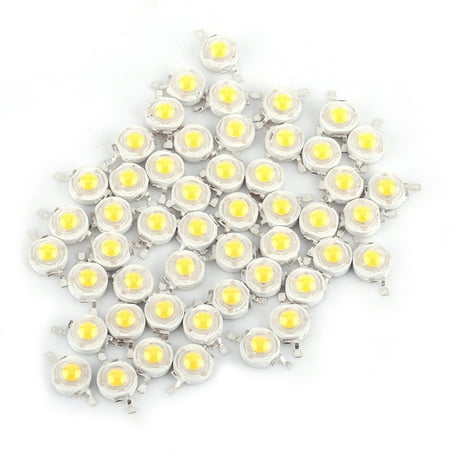 

50pcs SMD 1W Cool/Warm White LED Lamp Beads Bulb Chip For Floodlight Spotlight High Power[Warm white]