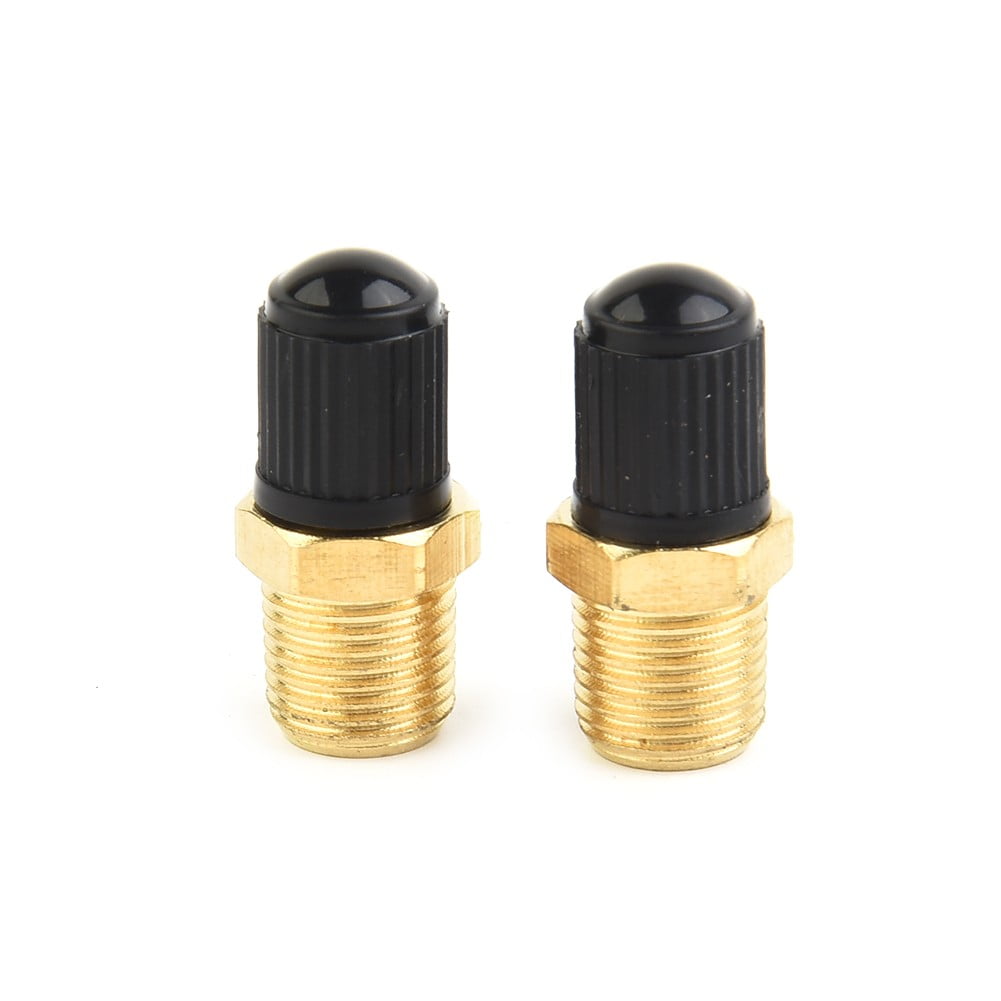 2Pcs 1/8" NPT MPT Solid Brass Air Compressor Tank Fill Valve Schrader