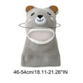 thumbnail image 3 of NAISIBABY Kids Winter Knit Hat, Protector Head & Neck Thicken Plush Cute Beanie Cap Gray Free Size, 3 of 3