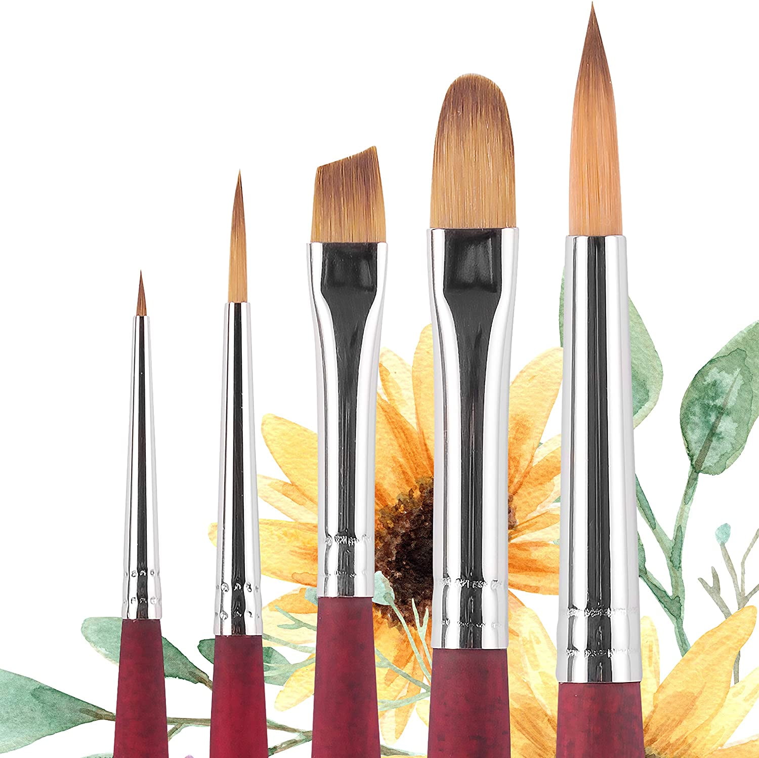 Princeton Velvetouch Filbert Brush, Long Handle, Size 6 - Professional  Artist Brushes for Mixed Media, Acrylic, Oil - Yahoo Shopping
