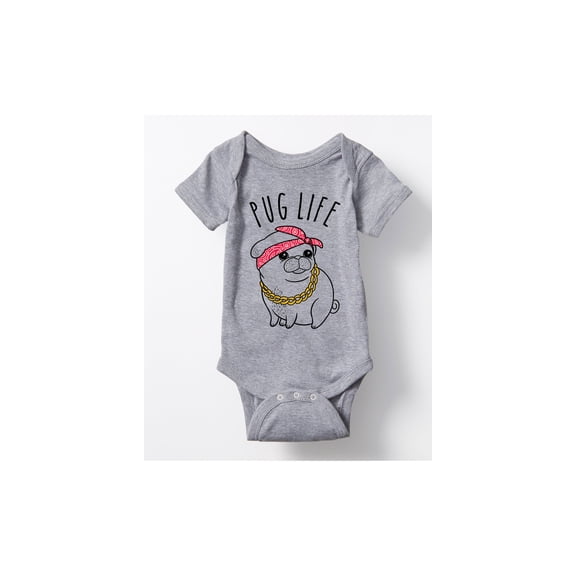 Instant Message - Pug Life, Chains - Baby One Piece