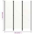 thumbnail image 4 of vidaXL 3-Panel Room Divider Cream White 150x180 cm, 4 of 4