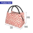 thumbnail image 2 of Fotbe Beige Flowers Bolsa Térmica Portátil con Estampado, Bolsa de Entrega de Alimentos Aislada, Bolsa Reutilizable de Gran Capacidad para Comidas y Supermercado, 2 of 6