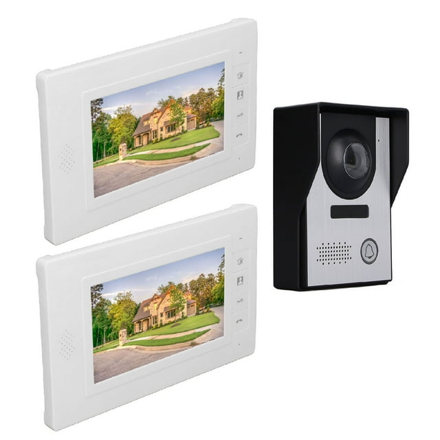 2 PCS 7 Pulgadas De Pantalla Tft Llamada Video Video Visual Toildebell Monitor Visión Nocturna, De Intercomunicador De Video De Cámara Al Aire