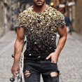 thumbnail image 1 of Qertyioot Homme Été Col Rond Imprimé Casual Manches Courtes Col Rond Top/chemise, 1 of 5
