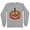 Grey, variant on Pumpkin Face Ombre Long Sleeve Shirt Unisex Large White