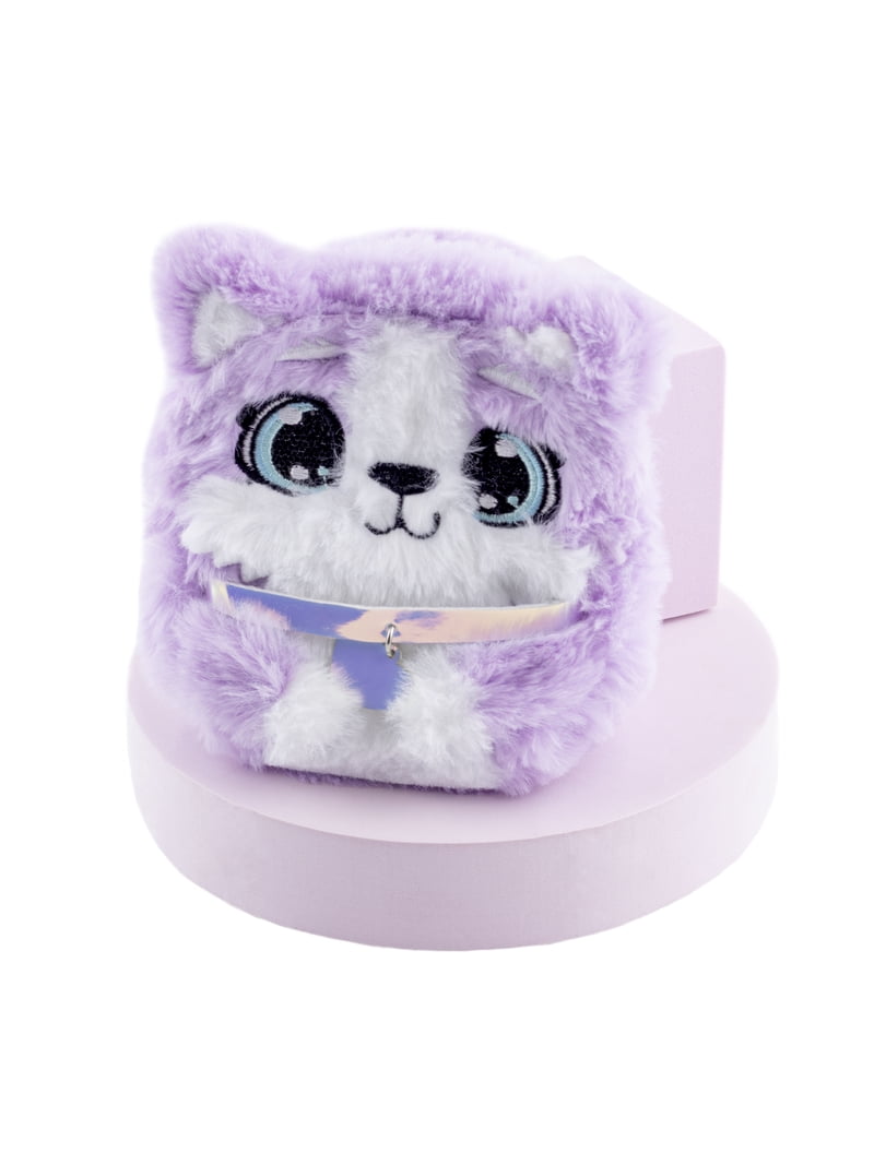 Claire's Girls Fuzzy Purple Dog Mini Backpack Keychain Bag Kids