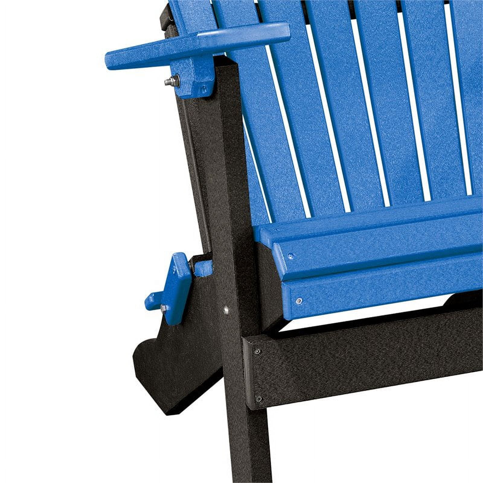 Furniture Classics Model 519BBK Fan Back Folding Adirondack Chair in Weatherwood with a White Base