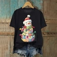 thumbnail image 2 of Kaprioy Womens Short Sleeve Crew Neck Tops Xmas Graphic Trees Shirt Christmas Holiday Print Tee Blouses Black, XXXL, 2 of 6
