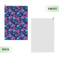thumbnail image 6 of Golf Towel, blue Skull flower pink Microfiber Waffle Golf Towels for Golf Bag with Carabiner Clip Golf Rag 24x16in, 6 of 8