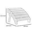 thumbnail image 2 of Benjara Sami 20 Inch Outdoor Ottoman, Slatted Design, Sloped Arc, Brown Finish, 2 of 5