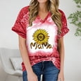 thumbnail image 2 of Birdeem Femmes Mode Imprimé Décontracté Col en V Manches Courtes T-Shirt Ample Blouse Hauts, 2 of 5