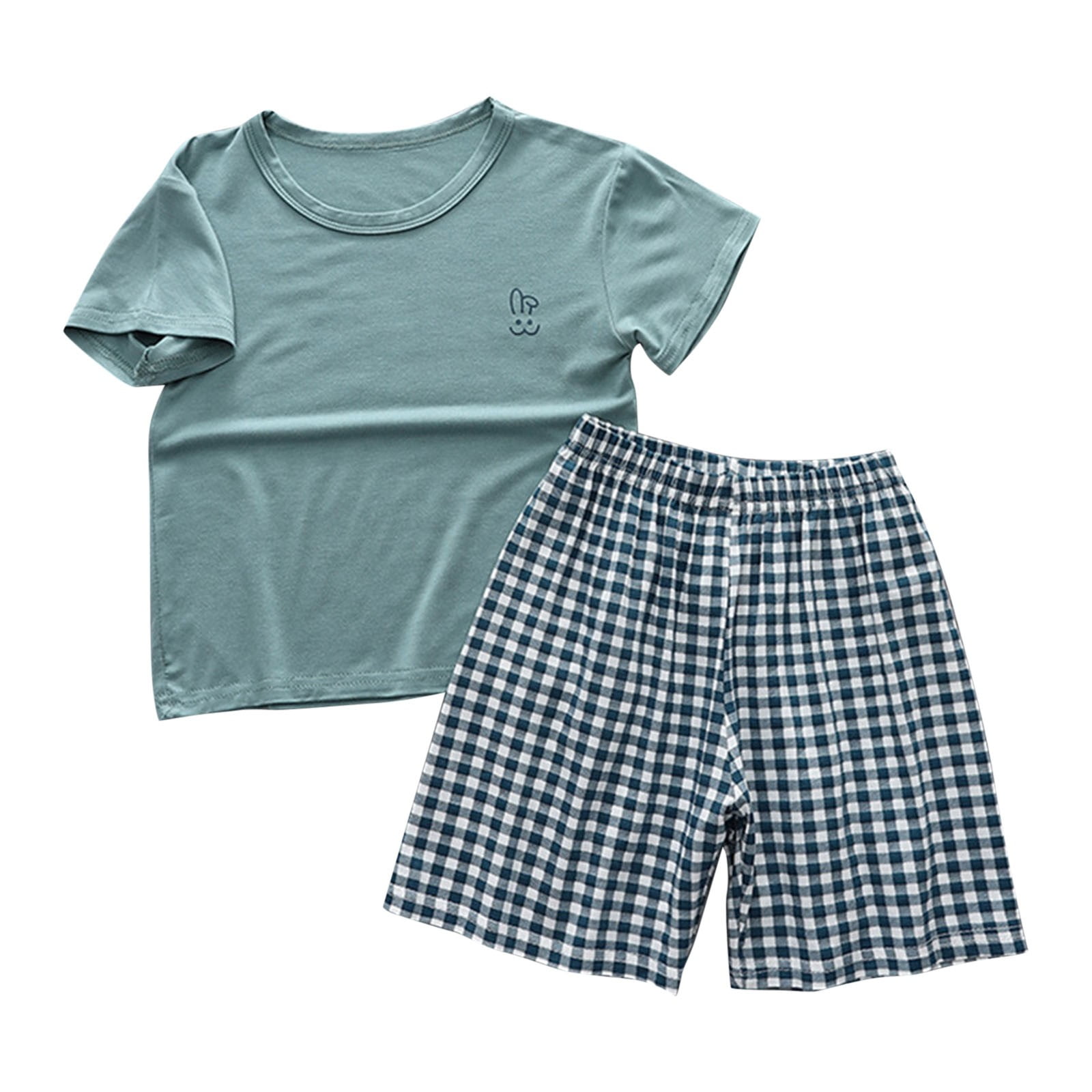 Amzcrzy Pyjamas Unisexes Filles Garçons 1-12 Ans Été Confortables