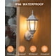thumbnail image 3 of Farol de pared para exteriores, aplique de pared exterior impermeable, luz blanca para porche delantero, montaje en pared para garaje, patio, patio, (bombilla incluida), 3 of 4