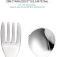thumbnail image 4 of Baby Forks and Spoons Set Baby Training Utensils Self Feeding Toddler Silverware Silicone and Stainless Steel Kids and Toddler Utensil (Green Dinosaur - Long), 4 of 5
