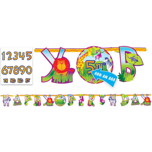 Jumbo Add-An-Age Letter Banner Happy Birthday Dr Seuss Party 
